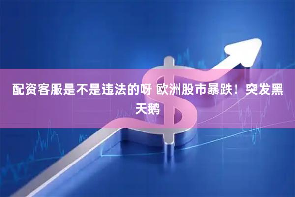配资客服是不是违法的呀 欧洲股市暴跌！突发黑天鹅